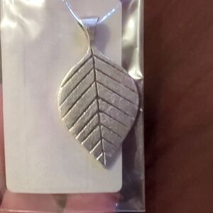 Silver color leaf with  charm approx. 1.5" For jewelry making hand Crafted work
